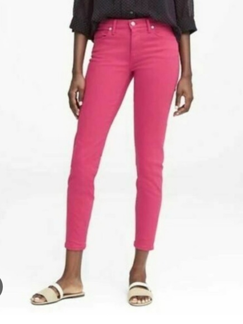 BANANA REPUBLIC pink rose skinny jeans -28-NWT!
